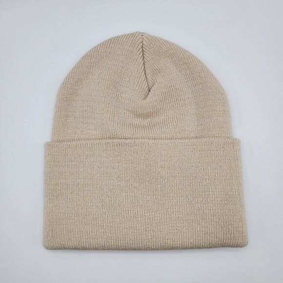 Adidas Mens Womens Aeroready Beanie Alumina Beige Wide Cuff Fold One Size - Picture 3 of 8